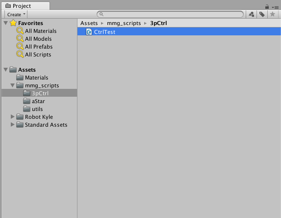 Unity CtrlTest Script Location